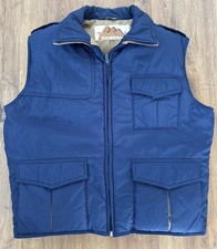 Vtg Natural High Goose Down Puffer Puffy Ski Snowboard Vest Mens Large Blue