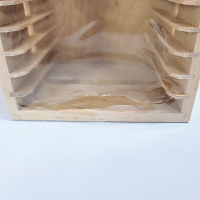 IKEA BOALT Wooden 35 CD Slot Storage Rack Solid Unfinished Wall