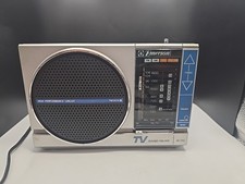 Emerson Portable AM/FM TV Weatherband Radio AC/DC PM3909A Tested, Broken Handle