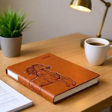 Carnet de notes 2026, agenda A5 épais, non daté, année du Cheval, idéal pour