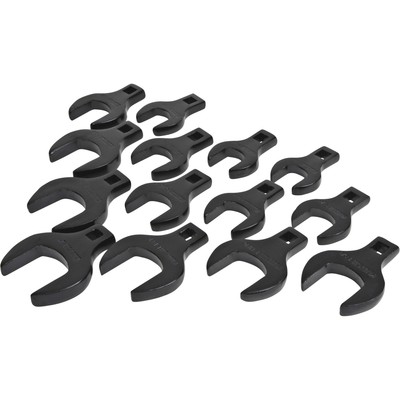 Klutch Jumbo SAE Crowfoot Wrench Set, 14-Pc.