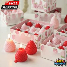 Strawberry Scented Candles Handmade Fake Fragrance Candle