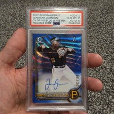 2022 1st Bowman Chrome Termarr Johnson Auto Blue Refractor /150 RC PSA 10 GEM MT
