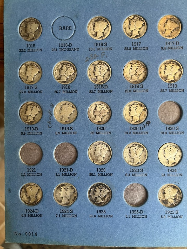 US Mercury Head Dime Book With Near Set! | eBay