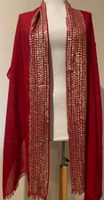 CHICOS Womens Ultimate Pashmina Cardinal Red Wrap Scarf NWT $69 - One Size