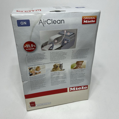 Miele Original AirClean Vacuum Cleaner Dust Bag Type GN, 4 Bags, 2 Filters- New