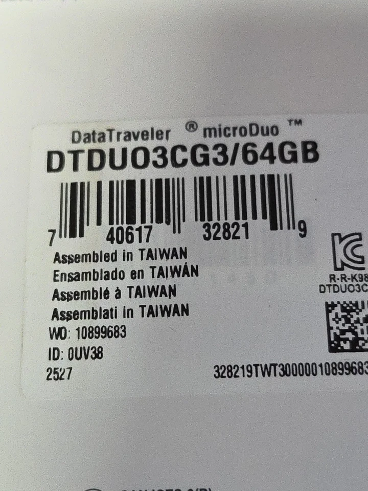 Kingston 64GB DataTraveler microDuo 3C USB Flash Drive - Image 3 of 3