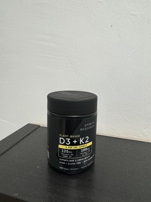 Sports Research  Plant Based Vitamin D3 + K2, 160 Veggie Softgels, Exp 08/2028