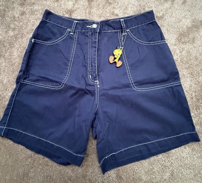 RAR: Vintage 90s Tweety Navy Shorts   Warner Bros. Studio Store   Y2K Style