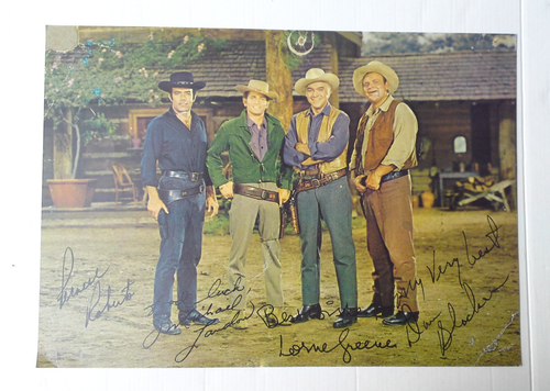 BONANZA POSTER THE CARTWRIGHTS OUTSIDE PONDEROSA Ben Hoss Little Joe Adam VINTAGE - Bild 4 von 10