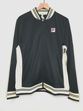 NEW FILA Men Medium Settanta Tennis Baseball Full-Zip Varsity Track Jacket UV 
