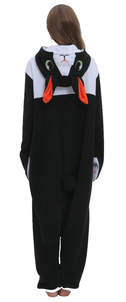 Pijama Kigurumi Adulto Nederland Rabbit Onesi3 Disfraz, Negro/Blanco, S Foto 2 de 4