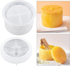 Honey Bee Jar Resin Mold with Lid,Silicone Mold Candy Trinket Box Epoxy Resin Ca