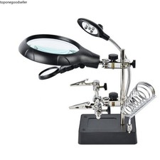 Desktop Magnifying Glass With Light For Close Work Reading Hobbies Crafts Repair