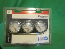 Equus 5200 Water Temp Voltage Oil Pressure 2 Triple Gauge Set New In Package