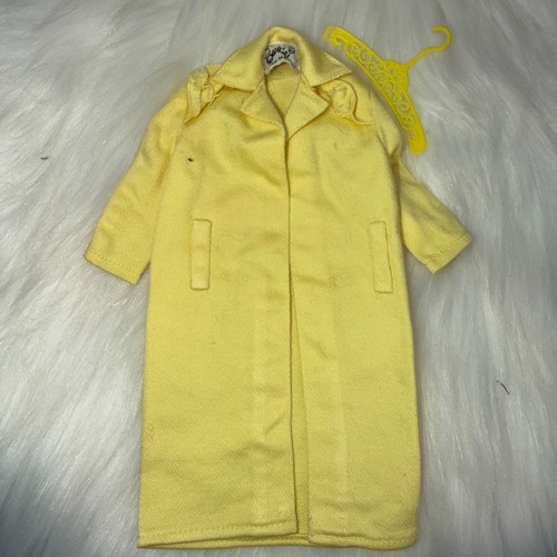 Vintage 1963 Mattel Barbie Mod Era Yellow Raincoat Only NO BELT
