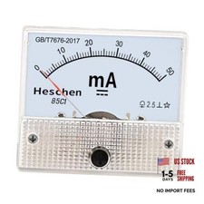 85C1-50mA Rectangle Panel Mounted Current Meter Ammeter Tester DC 0-50 mA