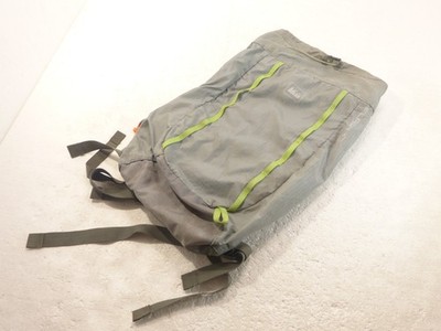REI Co-Op Flash 18L Lightweight Hiking Drawstring Day Pack Backpack Gray & Green