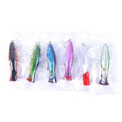 Floating Crankbait Topwater Popper 3D Lifelike Eyes Pointed Blood Trog Hook