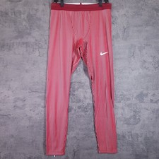 NIKE Pro Elite Official Racing Tights Pants Mens XL Maroon White Made in USA