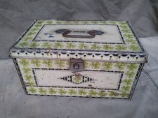 Blechdose Schatztruhe Verschluss Jugendstil ? Kleeblatt alt Deko Zigaretten ? 