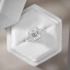5.4 ct Radiant Cut Pave Diamond Engagement Ring VVS1 D Halo White Gold 14k