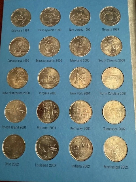 Statehood Quarters Full Collection of 50, 1999-2008 Whitman Commemorative Folder - Image 3 of 4