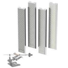 4 PCS Diamond Knife Sharpening Stones Set with Aluminum Base 6.2×0.9"