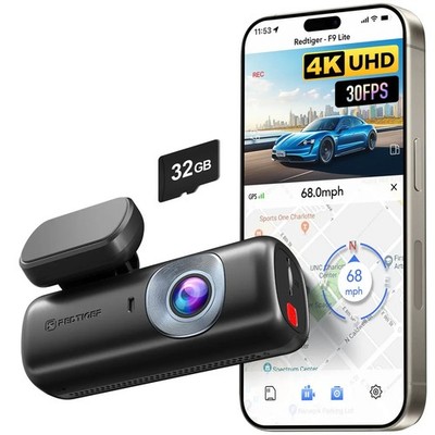 REDTIGER F9 Lite 4K Mini Dash Cam USB Front Camera ADAS Parking Monitor New