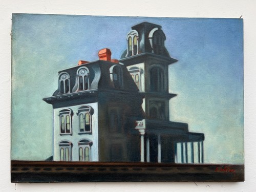 Edward Hopper Ölgemälde auf Leinwand signiert und gestempelt 20 x 28 cm
