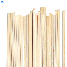 30Pcs Wooden Square Dowel Rod, 1/4 x x 12 inch Small Furring wood color