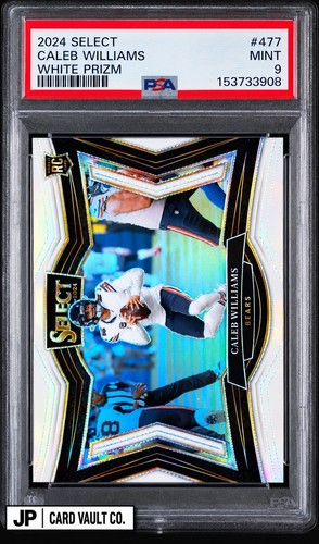 2024 PANINI SELECT WHITE PRIZM #477 CALEB WILLIAMS 26/35 PSA 9