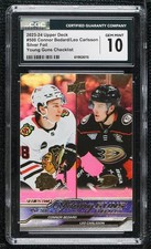 2023 Series 2 Silver Foil Connor Bedard Leo Carlsson Checklist #500 CGC 10 0c78