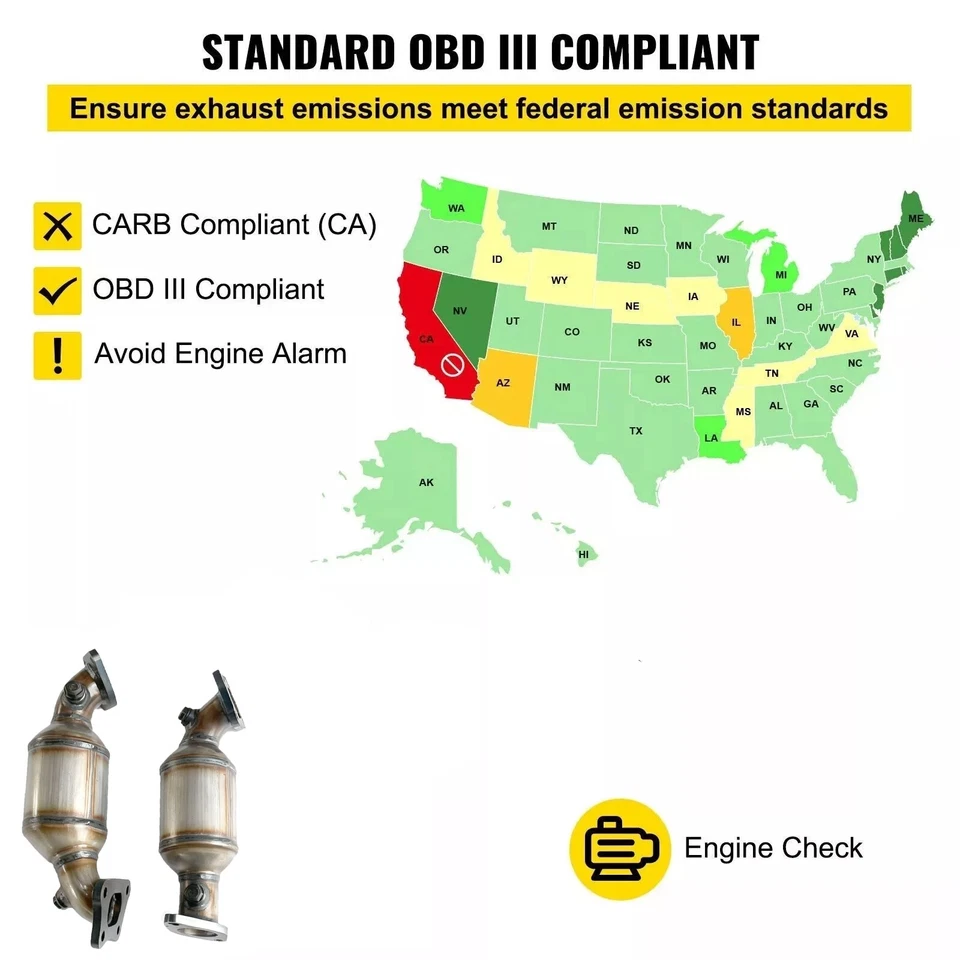 Convertidor catalítico ambos para Cadillac XTS 2013-2019 3,6 L delantero izquierdo y derecho Foto 3 de 4