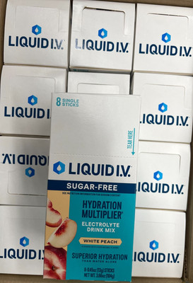 Liquid IV  White Peach SUGAR FREE Hydration Multiplier - 96 sticks