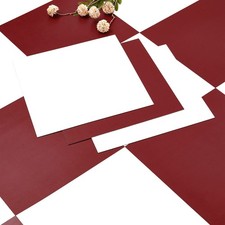 Alow Peel & Stick Piastrelle per Pavimenti in Vinile 12"x12" Bianco/Rosso a Scacchi Confezione da 20
