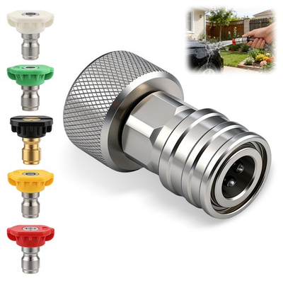 #ad Garden Hose to Pressure Washer Adapter 3 4quot; GHT to 1 4quot; Quick Connect Stainles $15.03