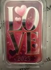 Scottsdale Mint LOVE “2025” - 1 oz. 999 Fine Silver Bar - VALENTINE'S DAY BAR-