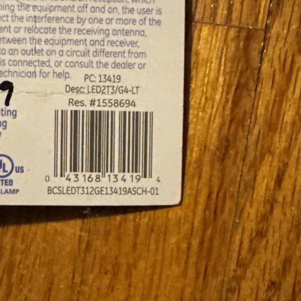 GE LED Desk Lamp Bulb Warm White T3 2w G4 Base 12v # 1558694 190 Lumens - Image 3 of 4