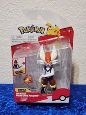 2023 Jazwares Nintendo Pokemon Battle Feature Figure Cinderace NEW IN BOX