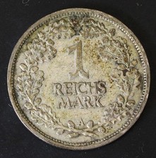 GERMANY (Weimar Republic) 1 Reichsmark 1925 A - Silver 0.500 - VF - 2156