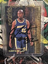 95-96 Joe Smith Rookie Auto #389 Golden State Warriors Signed RC NBA Card. rookie card picture