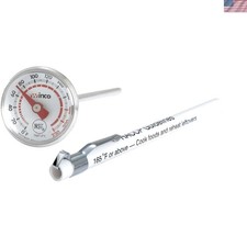 Stainless Steel Pocket Thermometer with 0-220°F Range for Culinary Precision