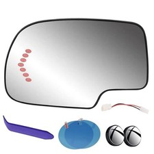 Driver Side Mirror Glass Compatible with Silverado, Sierra, Yukon, Tahoe,