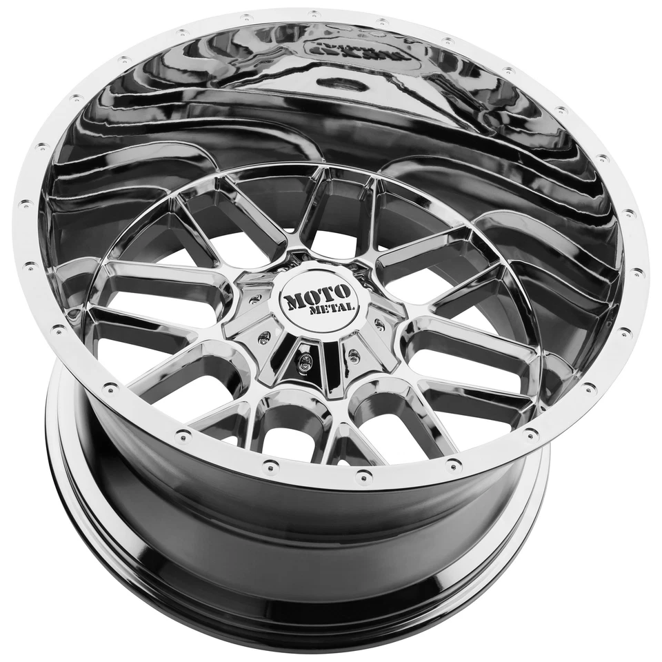 Moto Metal MO986 Siege 20x12 8x6.5 Chrome Wheel 20" -44mm For Chevy GMC Ram Ford - Image 3 of 4