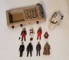 Star Wars Vintage 8 Figures & Playset Lot, Jabba Playset, Mini-Rig Shuttle AS-IS