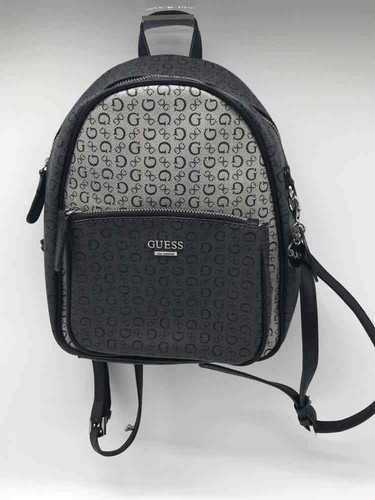 Pre-Owned Guess Grey Monogram Backpack Backpack