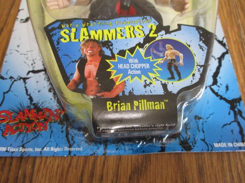 WWF Slammers 2 Brian Pillman Head Chopper (1998) Jakks Pacific Action Figure WWE - Picture 2 of 5