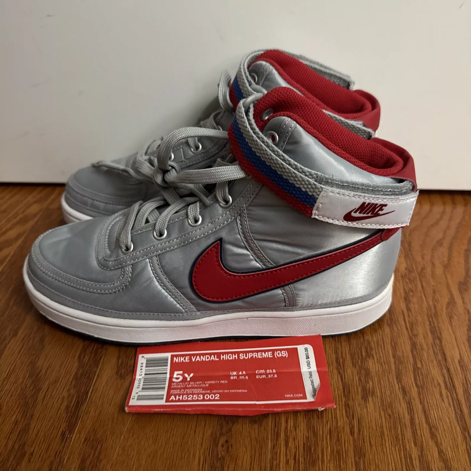 Taille 5Y (GS)   Nike Vandal Supreme Argent Haut Métallique Ah5253 002