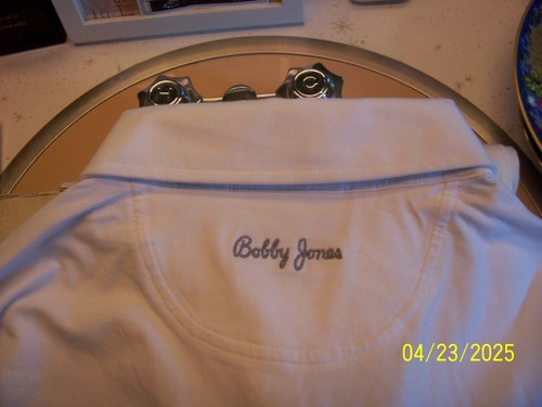 NWT $219 men's sz M 44"chest Bobby Jones longsleeve golf polo in white 7% Lycra - Picture 7 of 10